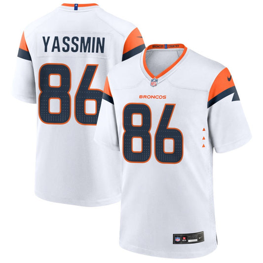 Thomas Yassmin Men's Nike  White Denver Broncos Custom Game Jersey