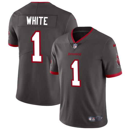 Rachaad White Men's Nike Pewter Tampa Bay Buccaneers Vapor Untouchable Elite Custom Alternate Jersey