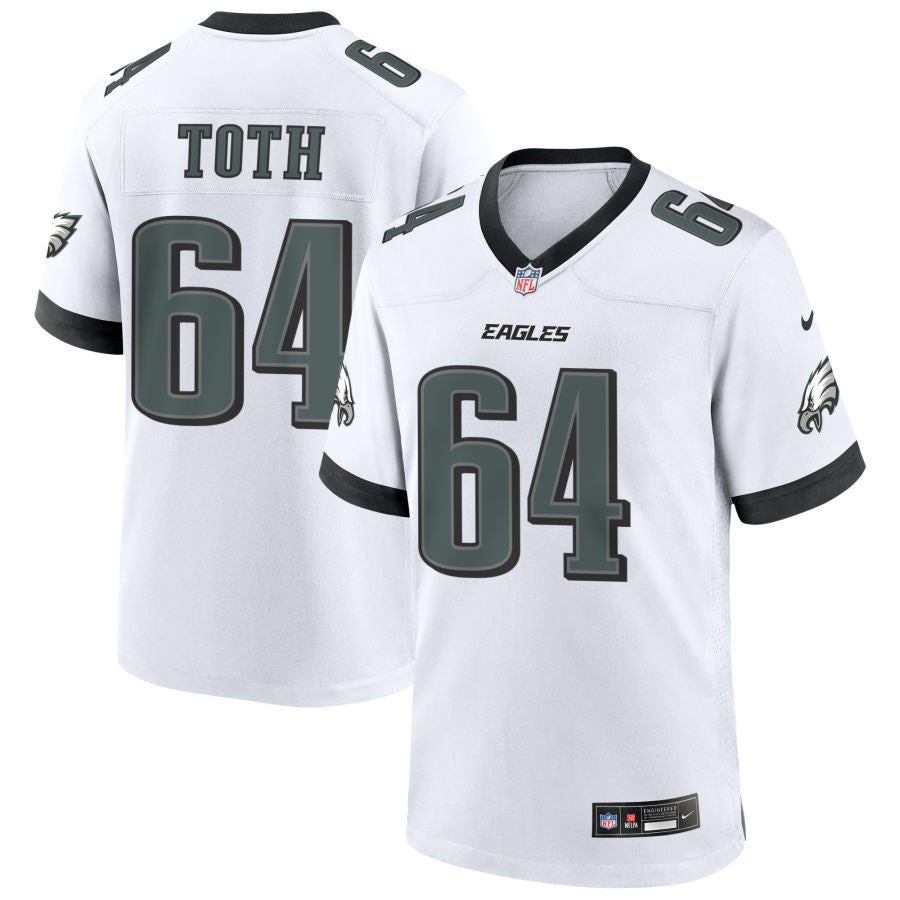 Brett Toth Men's Nike White Philadelphia Eagles Custom Game Jersey