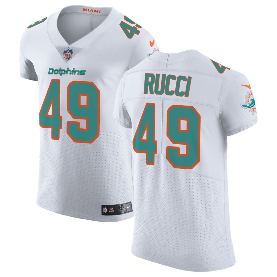 Hayden Rucci Men's Nike White Miami Dolphins Vapor Untouchable Elite Custom Jersey