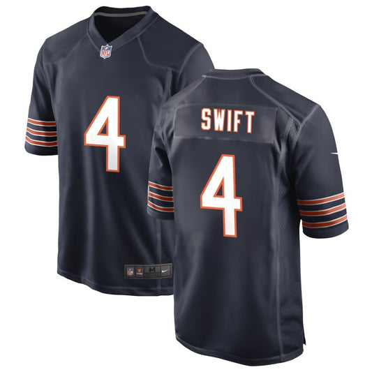 D'Andre Swift Men's Nike Navy Chicago Bears Custom Game Jersey