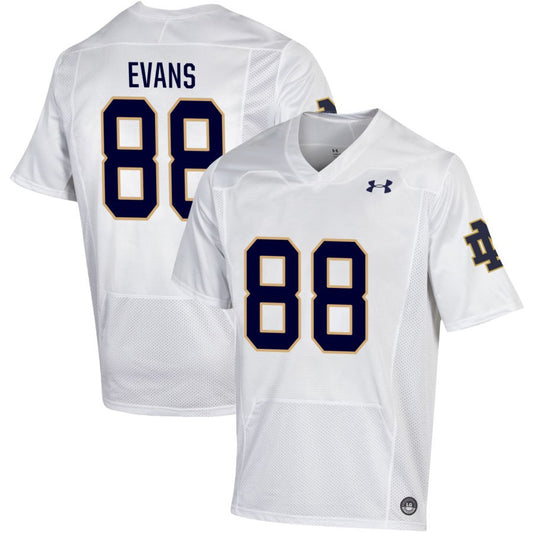 Mitchell Evans Men's Under Armour White Notre Dame Fighting Irish Pick-A-Player NIL Replica Football Jersey