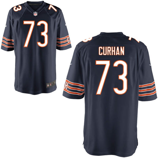 Jake Curhan Youth Nike Navy Chicago Bears Custom Game Jersey