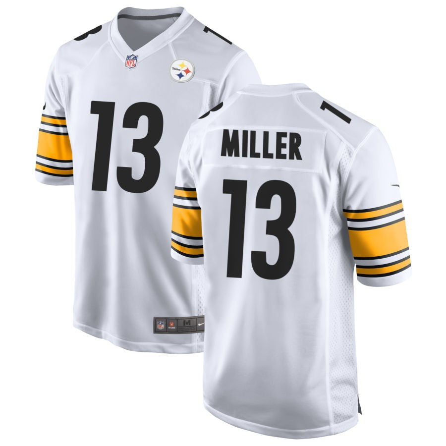 Scotty Miller Men's Nike White Pittsburgh Steelers Game Custom Jersey