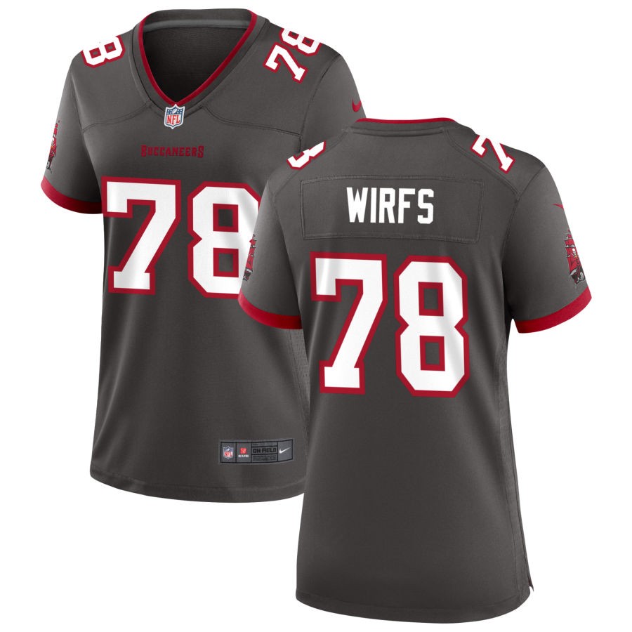 Tristan Wirfs Women's Nike Pewter Tampa Bay Buccaneers Alternate Custom Game Jersey