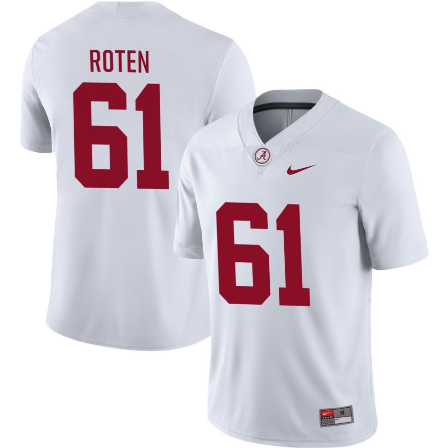 Graham Roten Men's Nike White Alabama Crimson Tide Pick-A-Player NIL Replica Football Jersey