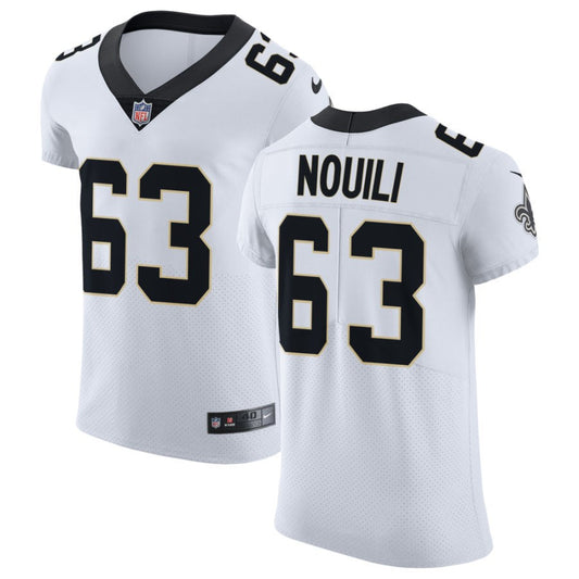 Nouri Nouili Men's Nike White New Orleans Saints Vapor Untouchable Elite Custom Jersey