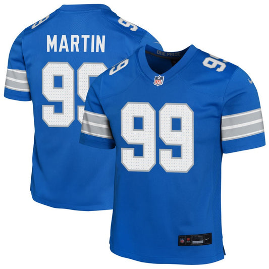 Brodric Martin Youth Nike Blue Detroit Lions Custom Game Jersey