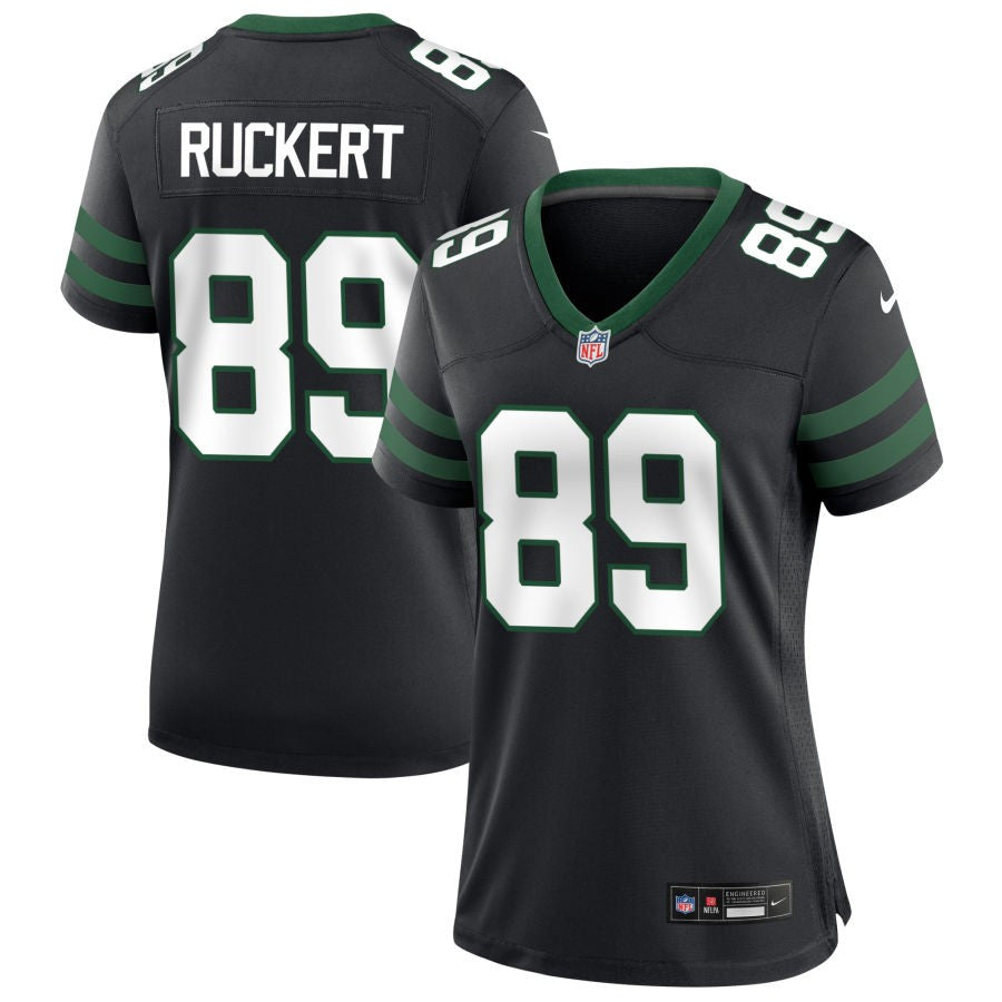 Jeremy Ruckert Women's Nike  Legacy Black New York Jets Alternate Custom Game Jersey