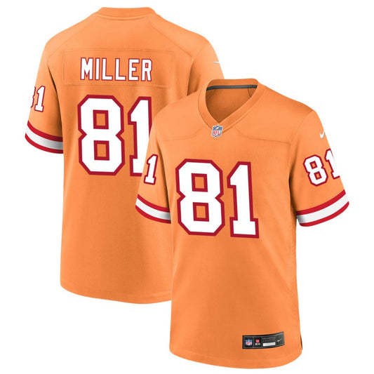 Ryan Miller Men's Nike Orange Tampa Bay Buccaneers Custom Throwback Game Jersey