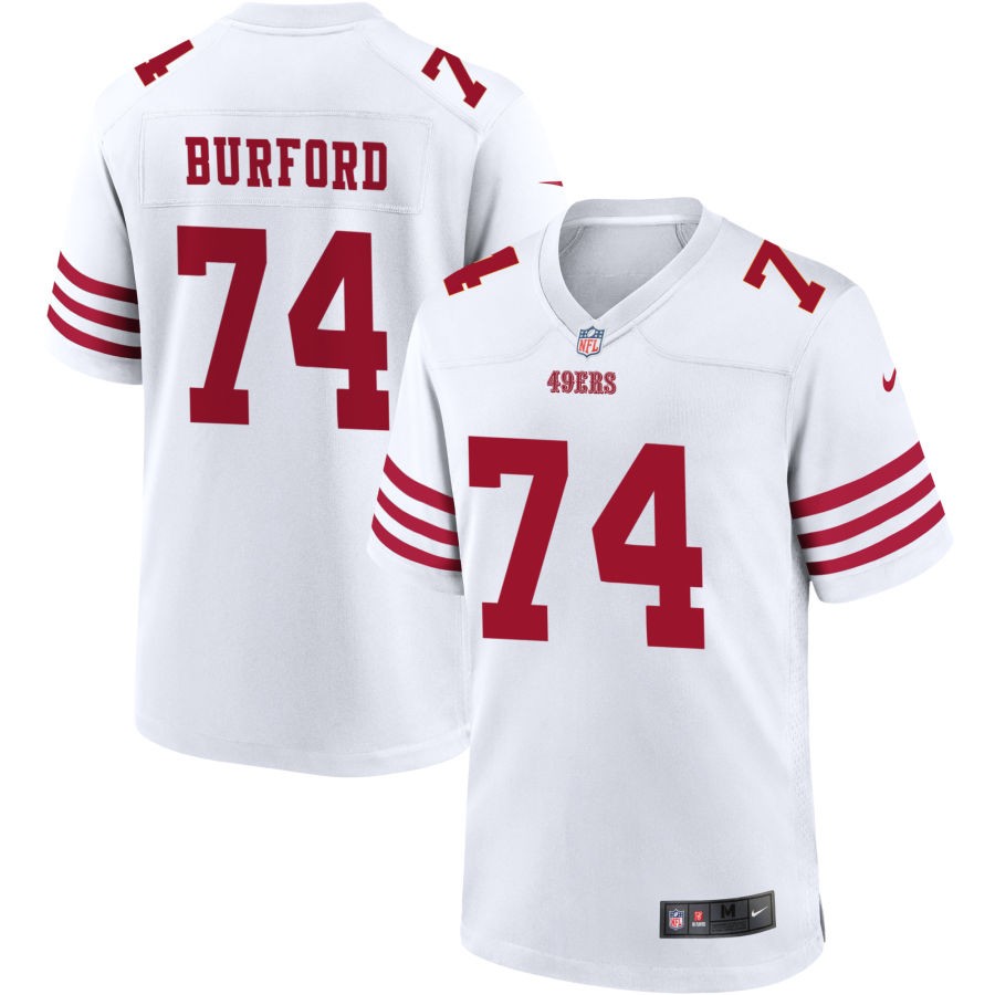 Spencer Burford Men's Nike White San Francisco 49ers Game Custom Player Jersey