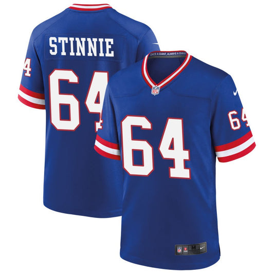 Aaron Stinnie Men's Nike Royal New York Giants Classic Custom Game Jersey