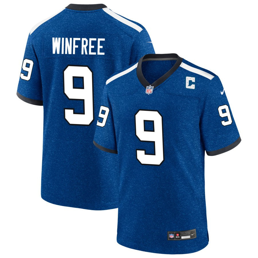 Juwann Winfree Men's Nike  Blue Indiana Nights Indianapolis Colts Alternate Custom Game Jersey