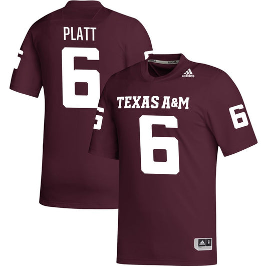 Jaden Platt Men's adidas Maroon Texas A&M Aggies Pick-A-Player NIL Replica Football Jersey