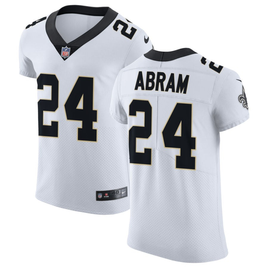 Johnathan Abram Men's Nike White New Orleans Saints Vapor Untouchable Elite Custom Jersey