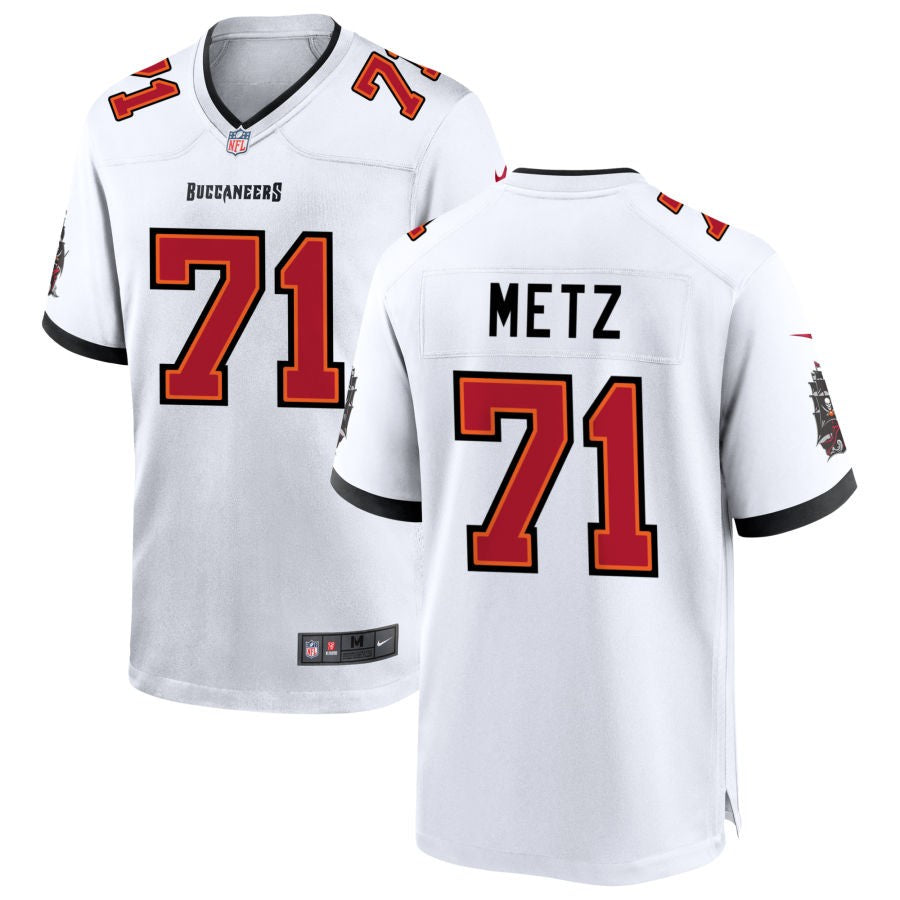 Lorenz Metz Men's Nike Tampa Bay Buccaneers White Custom Game Jersey