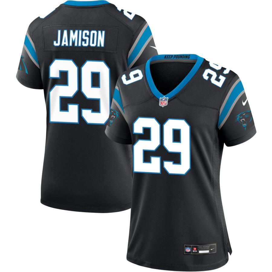 D'Shawn Jamison Women's Nike Black Carolina Panthers Custom Game Jersey