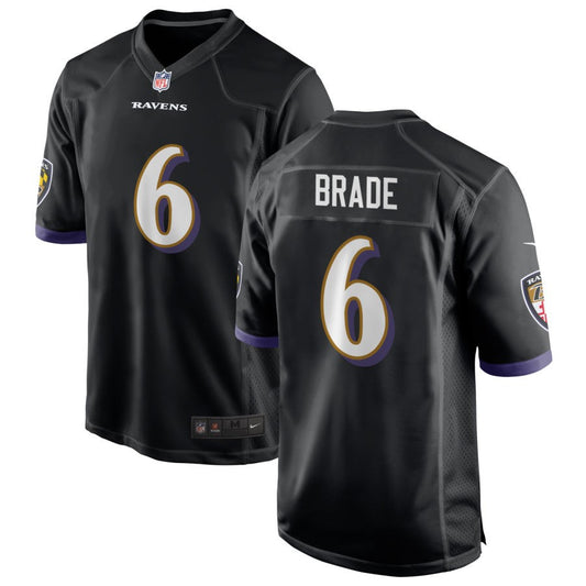 Beau Brade Men's Nike Black Baltimore Ravens Alternate Custom Game Jersey