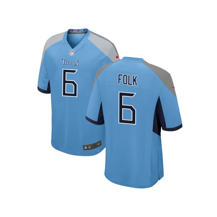 Nick Folk Youth Nike Light Blue Tennessee Titans Alternate Custom Game Jersey