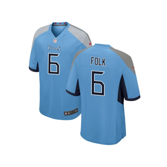 Nick Folk Youth Nike Light Blue Tennessee Titans Alternate Custom Game Jersey