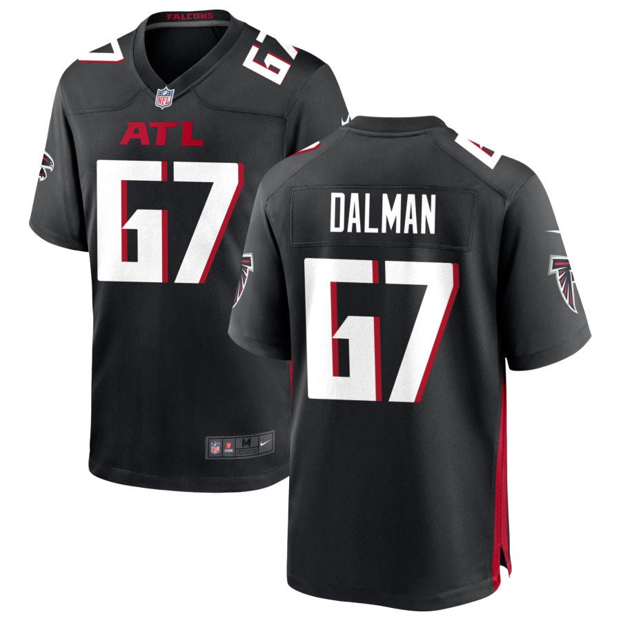 Drew Dalman Men's Nike Black Atlanta Falcons Custom Game Jersey