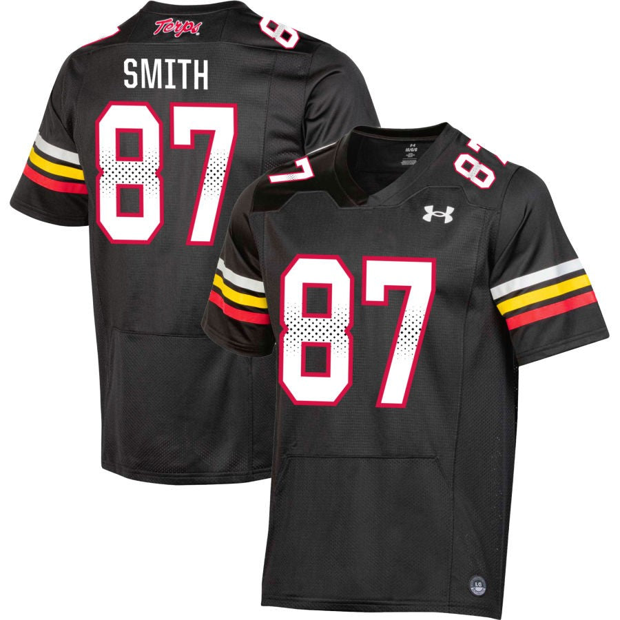 Robert Smith Men's Under Armour  Black Maryland Terrapins Pick-A-Player NIL Replica Football Jersey