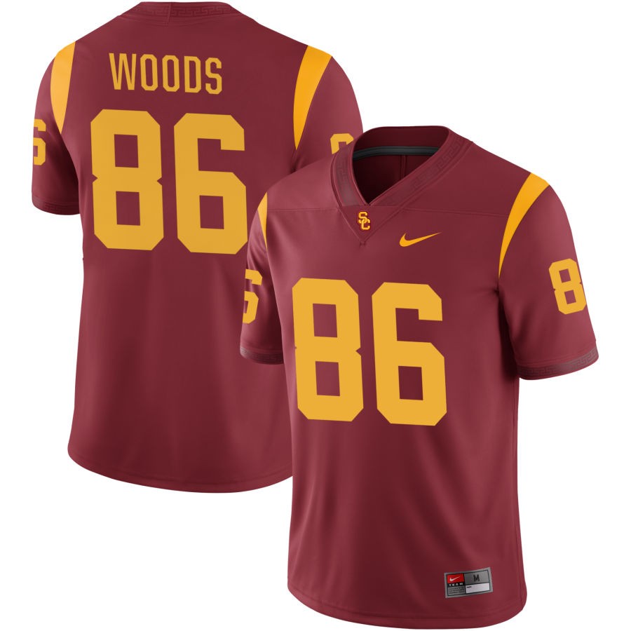 CJ Woods Men's Nike Crimson USC Trojans Pick-A-Player NIL Replica Football Jersey