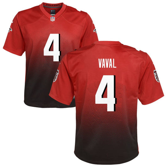 Trey Vaval Youth Nike Red Atlanta Falcons Alternate Custom Game Jersey