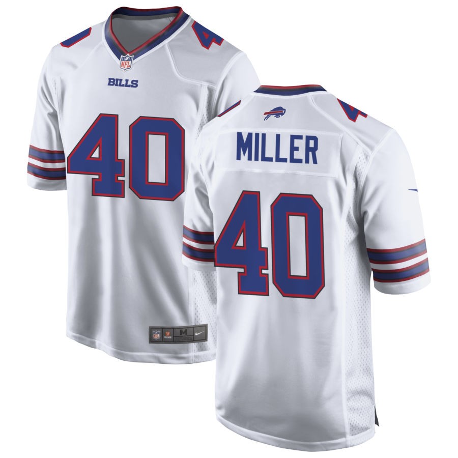 Von Miller Men's Nike White Buffalo Bills Custom Game Jersey