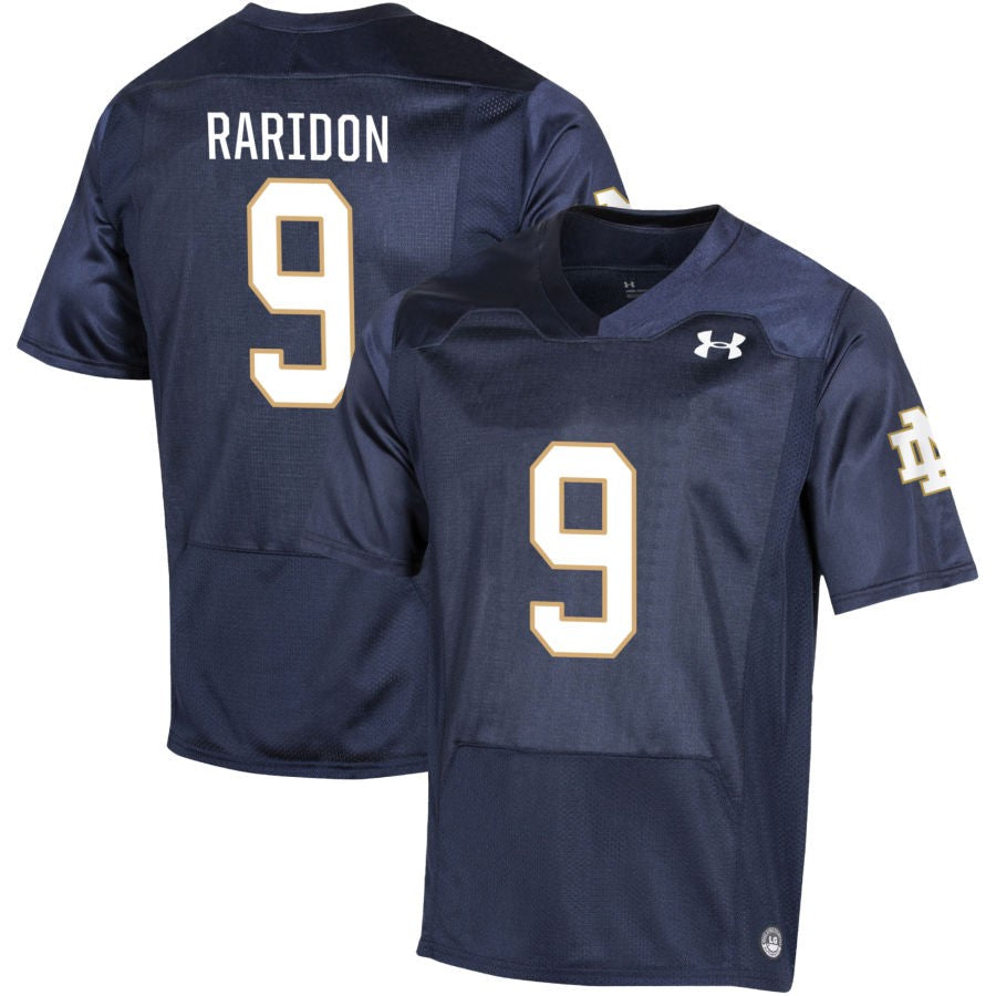 Eli Raridon Men's Under Armour Navy Notre Dame Fighting Irish Pick-A-Player NIL Replica Football Jersey