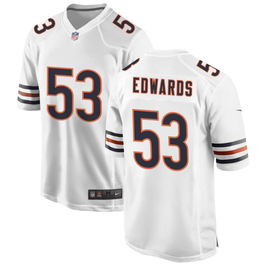T.J. Edwards Men's Nike White Chicago Bears Custom Game Jersey