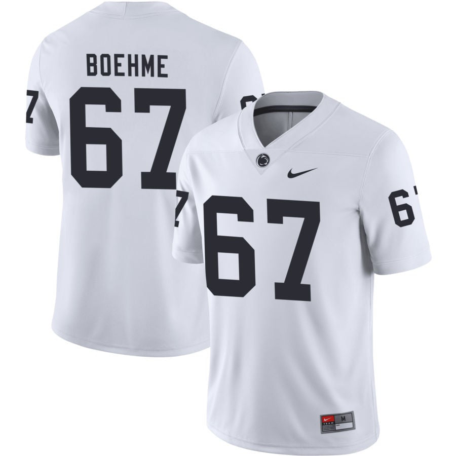 Henry Boehme Men's Nike White Penn State Nittany Lions Pick-A-Player NIL Replica Football Jersey