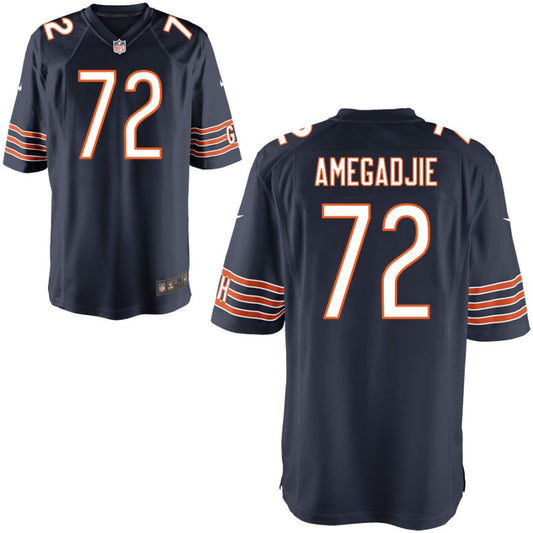 Kiran Amegadjie Youth Nike Navy Chicago Bears Custom Game Jersey