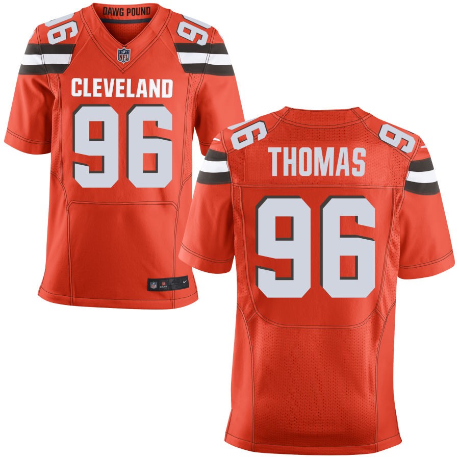 Isaiah Thomas Men's Nike Orange Cleveland Browns Custom Alternate Elite Jersey