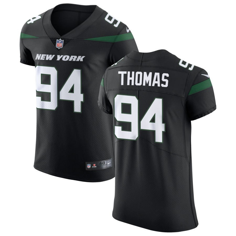 Solomon Thomas Men's Nike Stealth Black New York Jets Vapor Untouchable Elite Custom Jersey