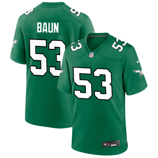 Zack Baun Men's Nike Kelly Green Philadelphia Eagles Alternate Custom Game Jersey