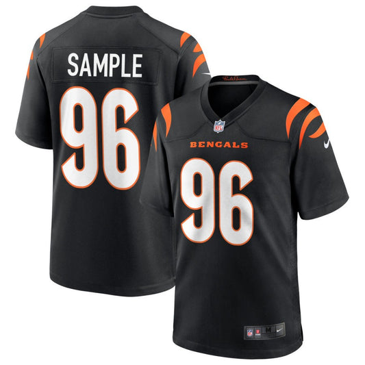 Cam Sample Men's Nike Black Cincinnati Bengals Game Custom Jersey