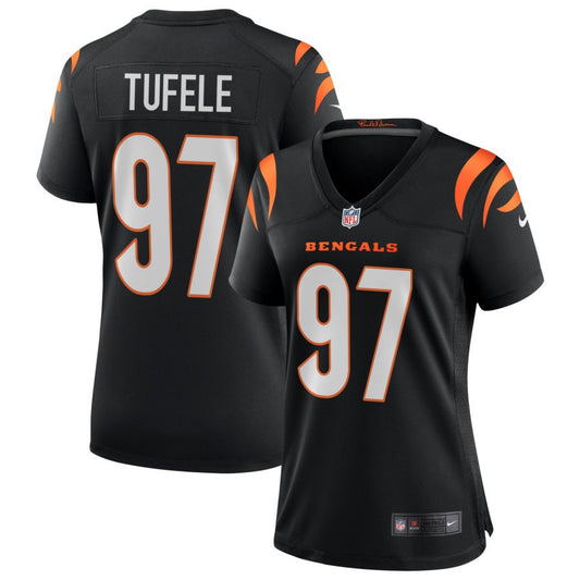 Jay Tufele Women's Nike Black Cincinnati Bengals Game Custom Jersey