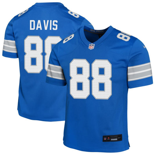 Kaden Davis Youth Nike Blue Detroit Lions Custom Game Jersey