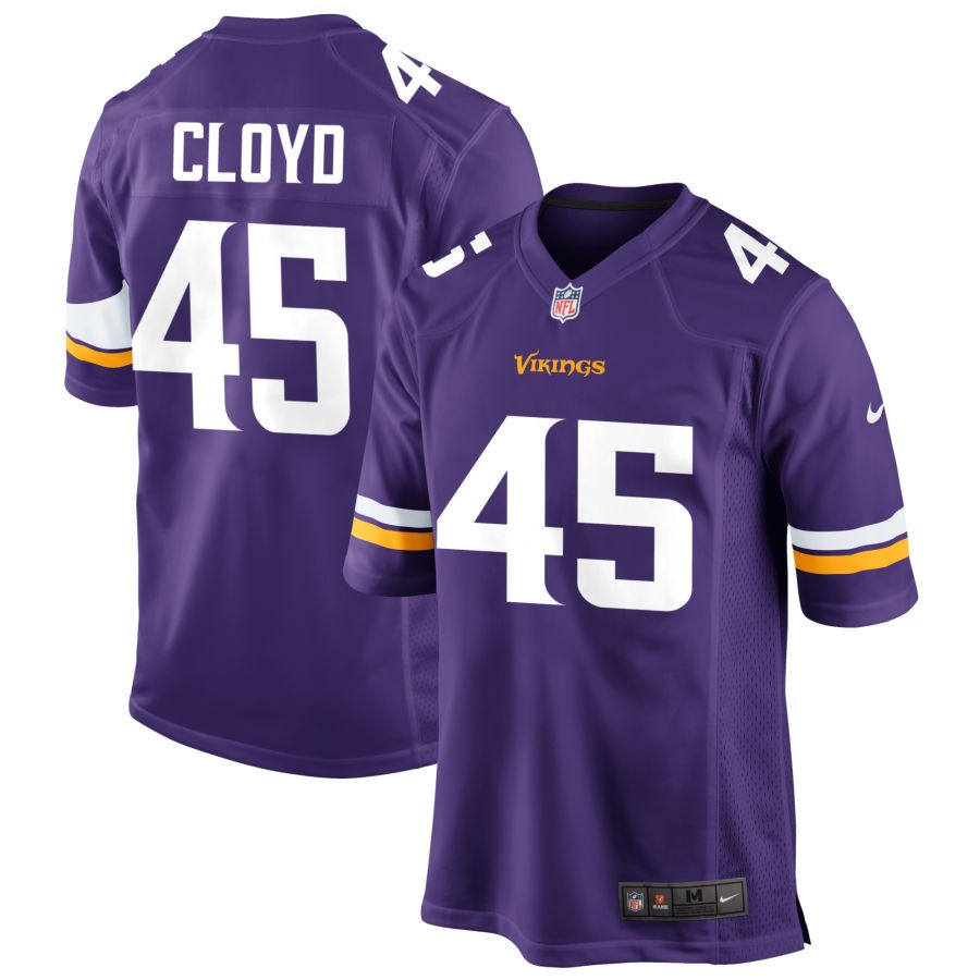 K.J. Cloyd Men's Nike Purple Minnesota Vikings Custom Game Jersey