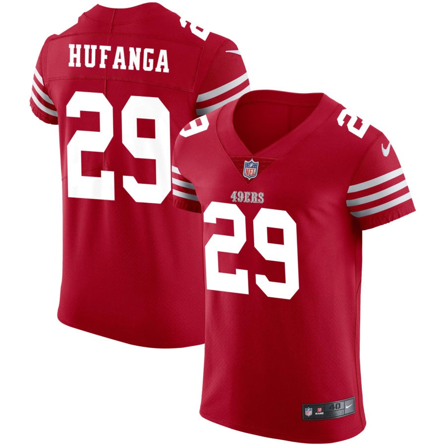 Talanoa Hufanga Men's Nike Scarlet San Francisco 49ers Vapor Elite Custom Jersey