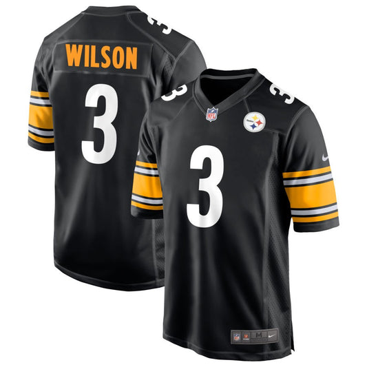 Russell Wilson Men's Nike Black Pittsburgh Steelers Game Custom Player Jersey