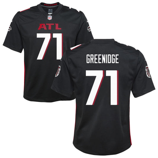 Ethan Greenidge Youth Nike Black Atlanta Falcons Custom Game Jersey