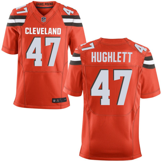 Charley Hughlett Men's Nike Orange Cleveland Browns Custom Alternate Elite Jersey