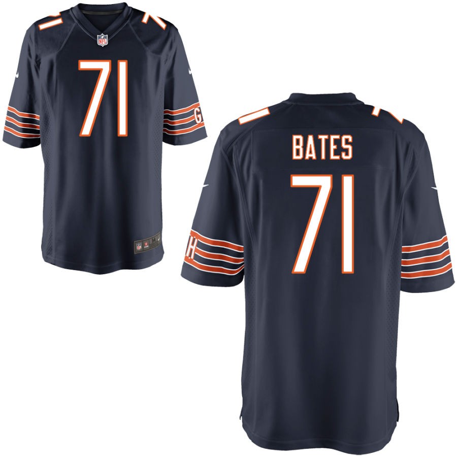 Ryan Bates Youth Nike Navy Chicago Bears Custom Game Jersey