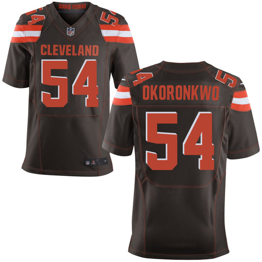 Ogbo Okoronkwo Men's Nike Brown Cleveland Browns Elite Custom Jersey