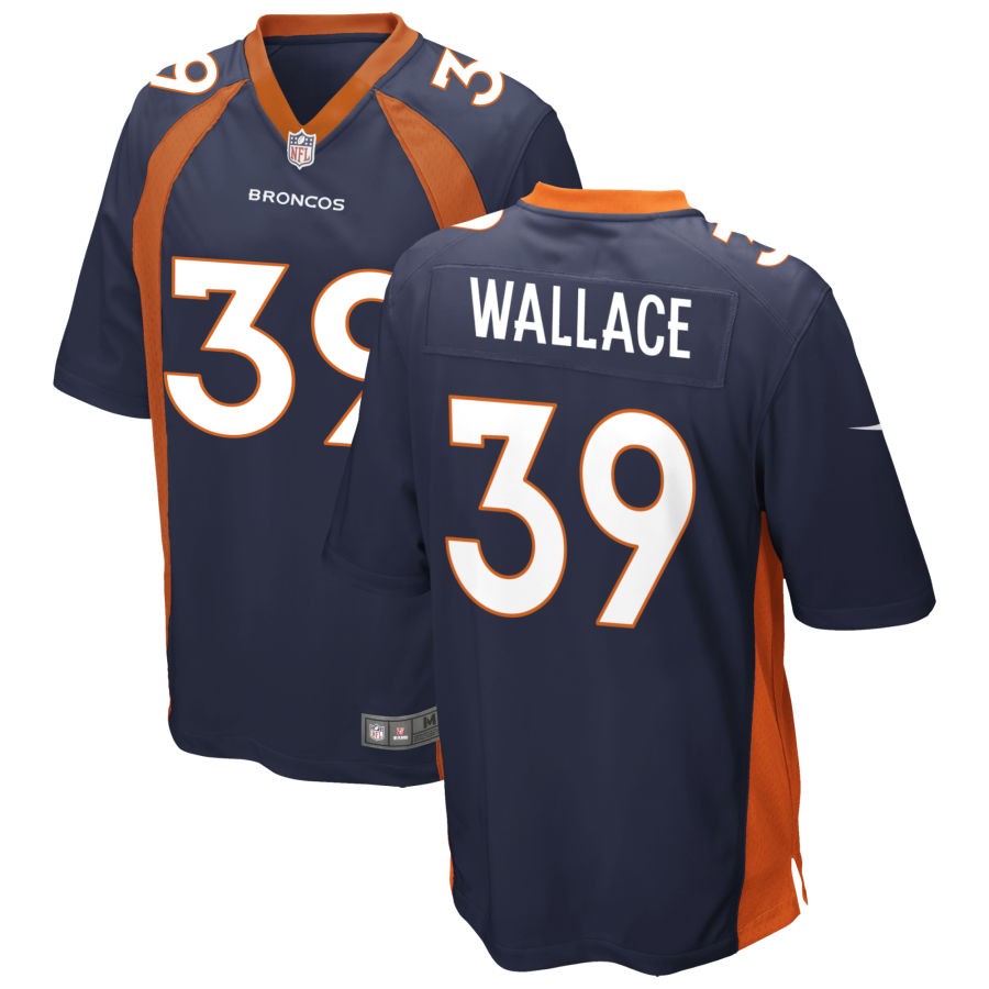 Levi Wallace Men's Nike Navy Denver Broncos Alternate Custom Game Jersey