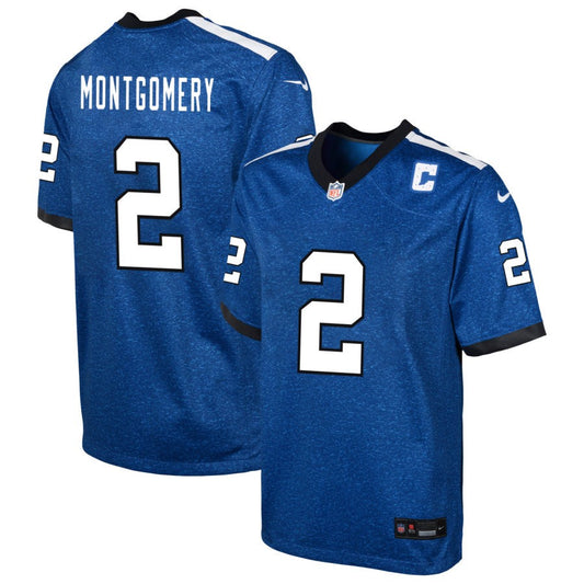 D.J. Montgomery Youth Nike  Blue Indianapolis Colts Indiana Nights Alternate Custom Game Jersey