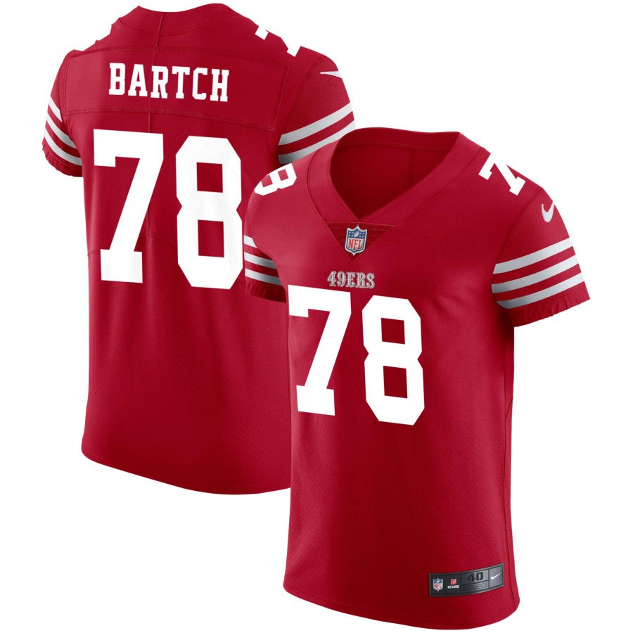 Ben Bartch Men's Nike Scarlet San Francisco 49ers Vapor Elite Custom Jersey