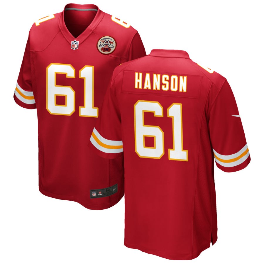 C.J. Hanson Men's Nike Red Kansas City Chiefs Custom Game Jersey